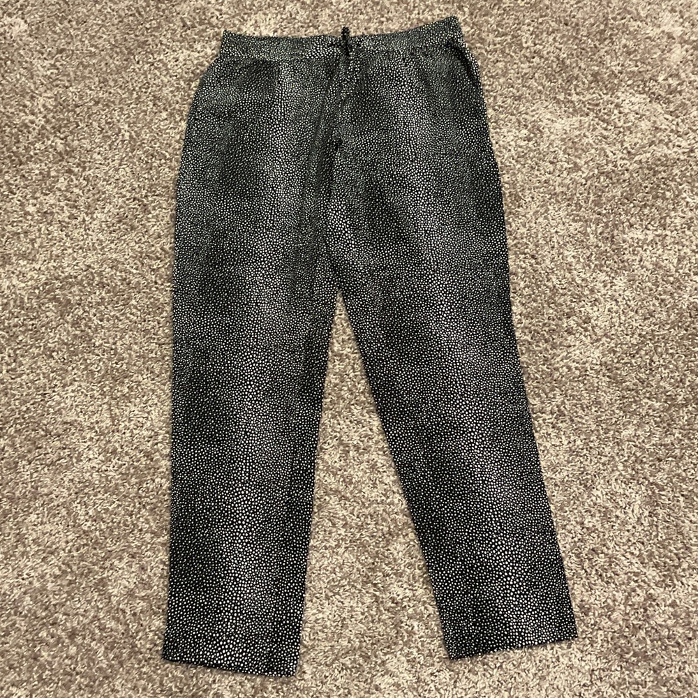 Joie Black and White Patterned Slacks/Pants, Size S